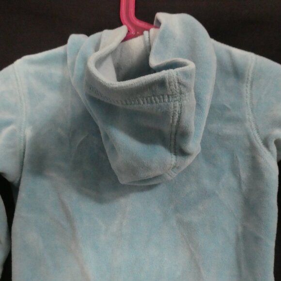 GREENDOG | size 2 | Blue Velour Zip-Up Hoodie | *Paint Spots - Picture 10 of 15